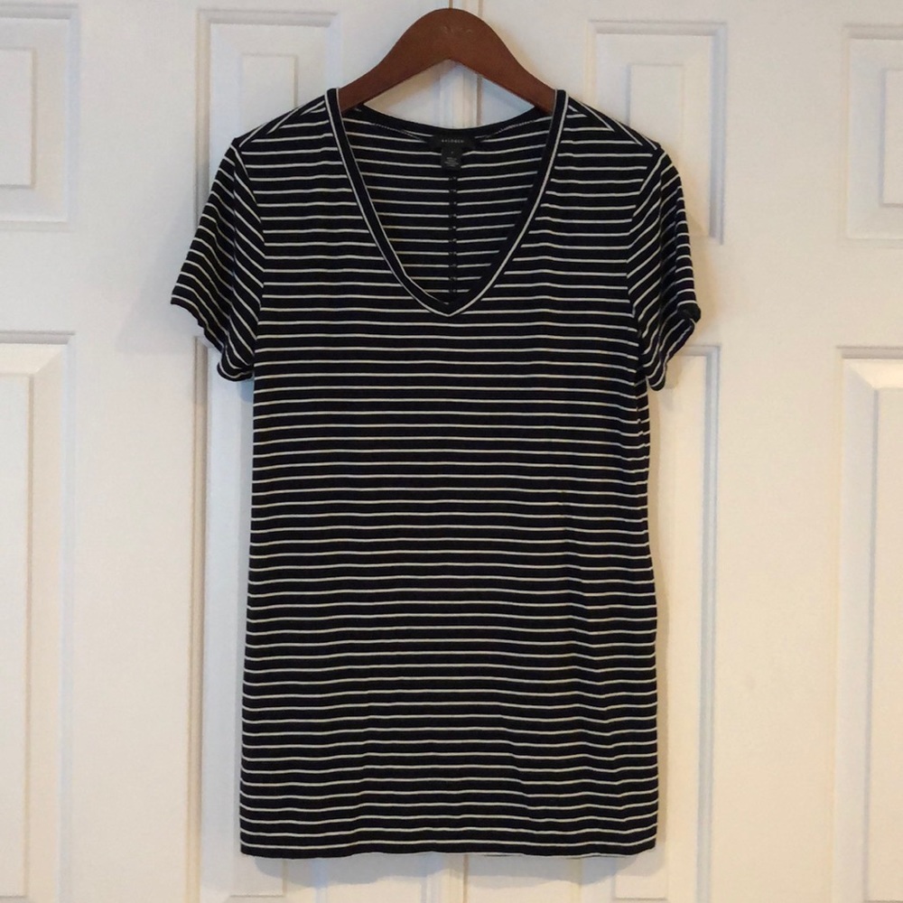 Halogen stretch striped tee